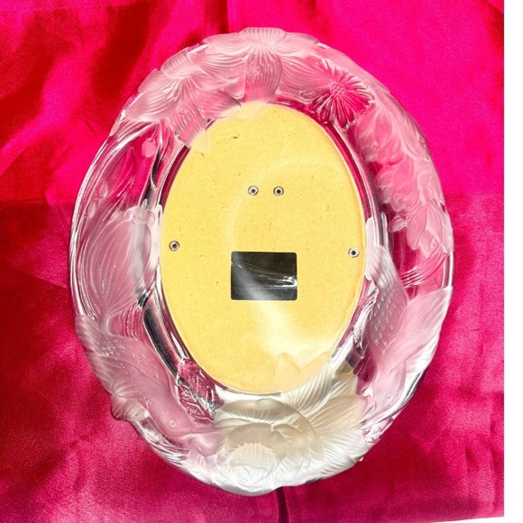 Crystal Clear Signatures Japan Crystal Oval Wedding Picture Frame EUC - Picture 7 of 13